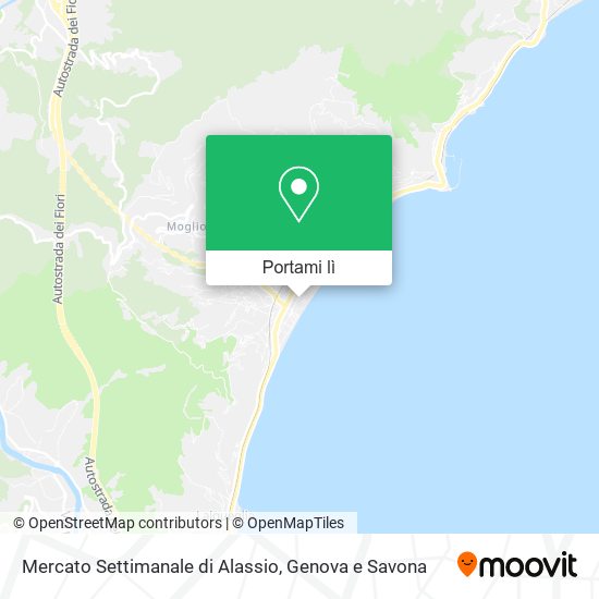 Mappa Mercato Settimanale di Alassio