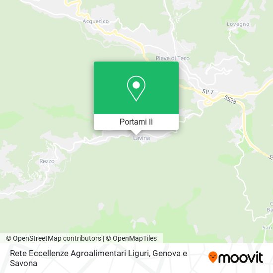 Mappa Rete Eccellenze Agroalimentari Liguri