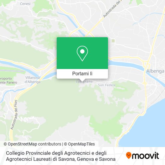 Mappa Collegio Provinciale degli Agrotecnici e degli Agrotecnici Laureati di Savona