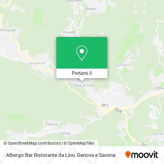 Mappa Albergo Bar Ristorante da Lino
