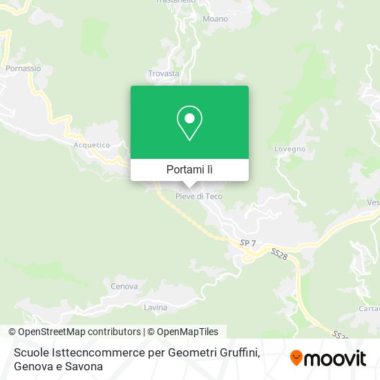 Mappa Scuole Isttecncommerce per Geometri Gruffini