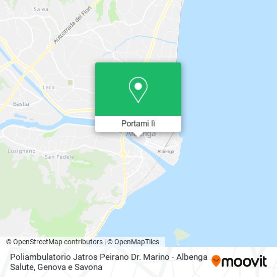 Mappa Poliambulatorio Jatros Peirano Dr. Marino - Albenga Salute