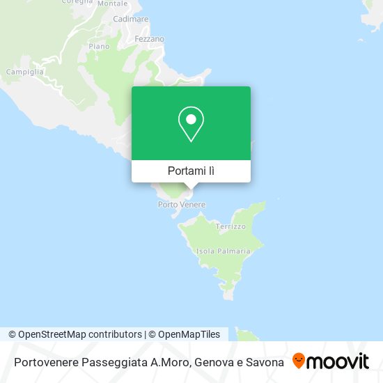 Mappa Portovenere Passeggiata A.Moro