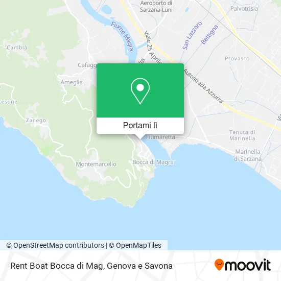 Mappa Rent Boat Bocca di Mag