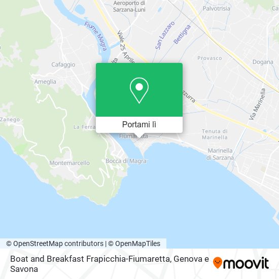 Mappa Boat and Breakfast Frapicchia-Fiumaretta
