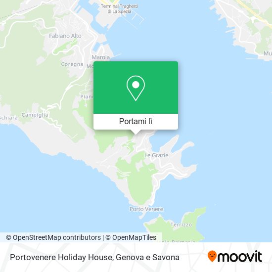 Mappa Portovenere Holiday House