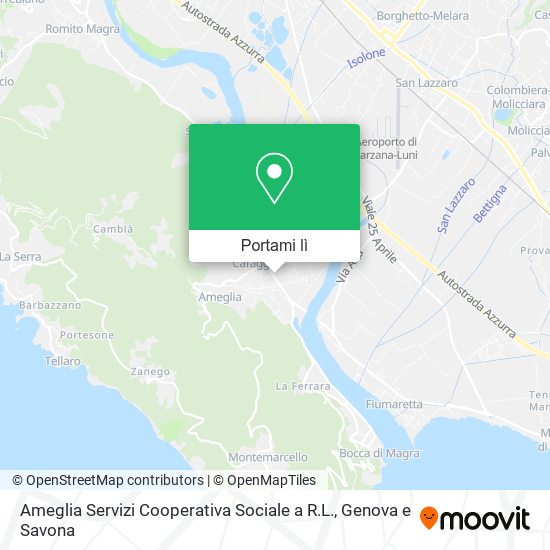 Mappa Ameglia Servizi Cooperativa Sociale a R.L.