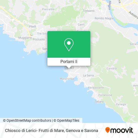 Mappa Chiosco di Lerici- Frutti di Mare