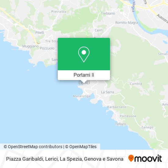 Mappa Piazza Garibaldi, Lerici, La Spezia