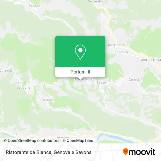Mappa Ristorante da Bianca