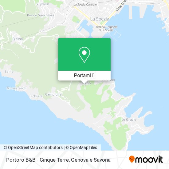 Mappa Portoro B&B - Cinque Terre