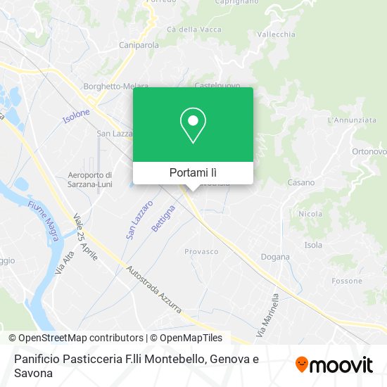 Mappa Panificio Pasticceria F.lli Montebello