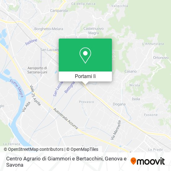 Mappa Centro Agrario di Giammori e Bertacchini