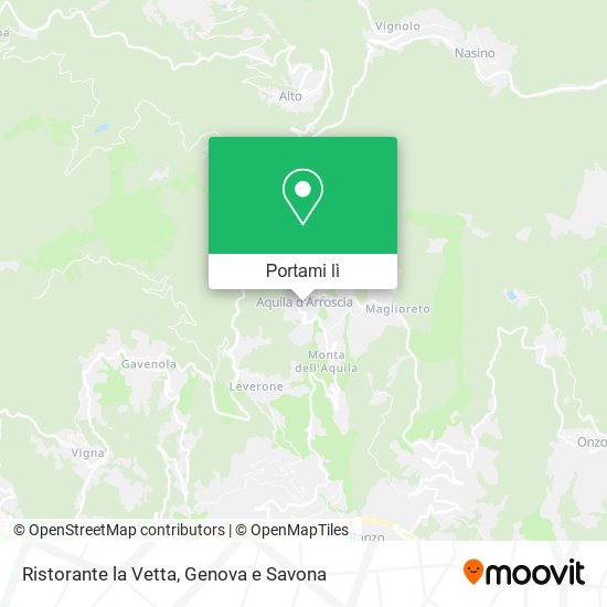 Mappa Ristorante la Vetta