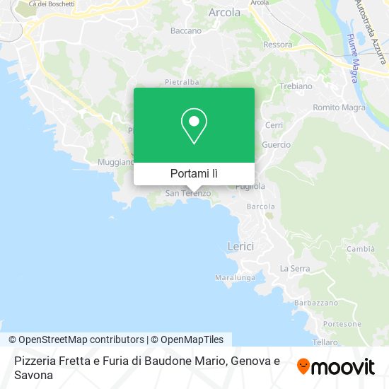 Mappa Pizzeria Fretta e Furia di Baudone Mario