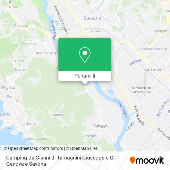 Mappa Camping da Gianni di Tamagnini Giuseppe e C.