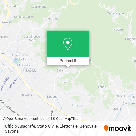 Mappa Ufficio Anagrafe, Stato Civile, Elettorale