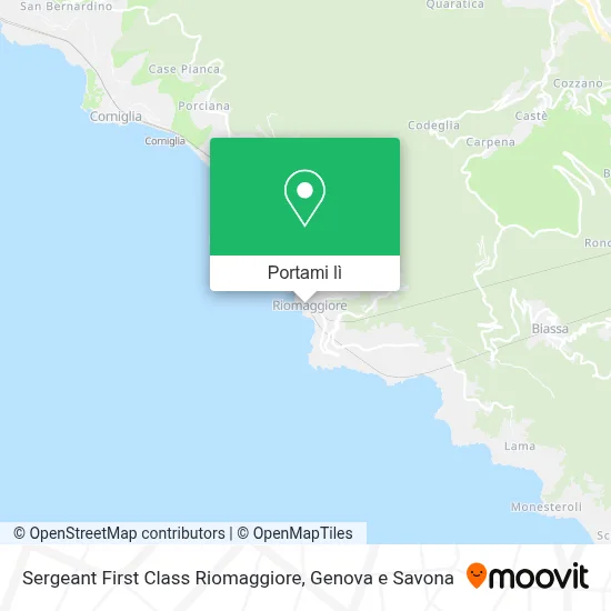 Mappa Sergeant First Class Riomaggiore
