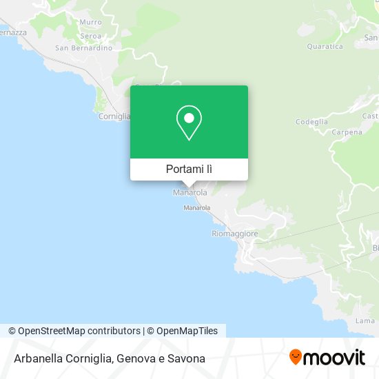 Mappa Arbanella Corniglia