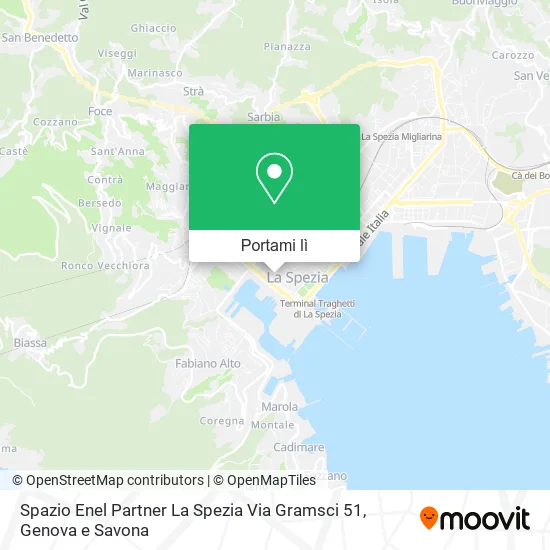 Mappa Spazio Enel Partner La Spezia Via Gramsci 51