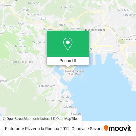 Mappa Ristorante Pizzeria la Rustica 2012