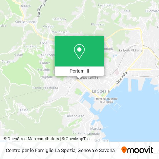 Mappa Centro per le Famiglie La Spezia