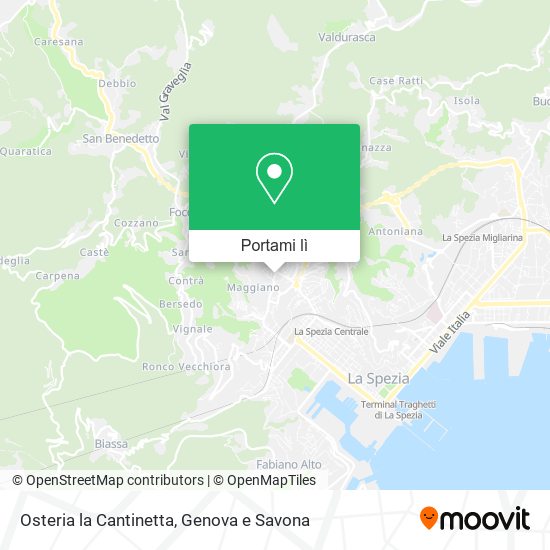 Mappa Osteria la Cantinetta