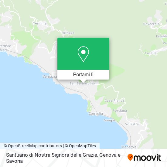Mappa Santuario di Nostra Signora delle Grazie