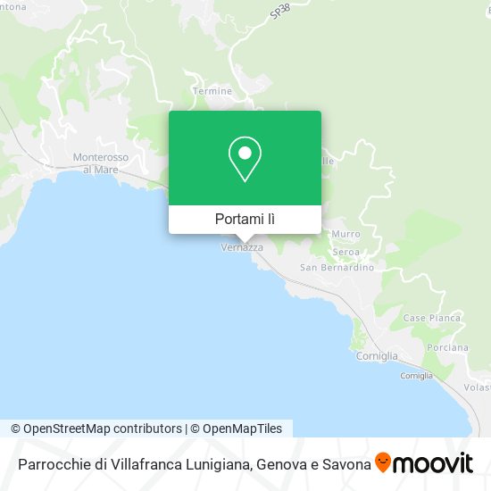 Mappa Parrocchie di Villafranca Lunigiana