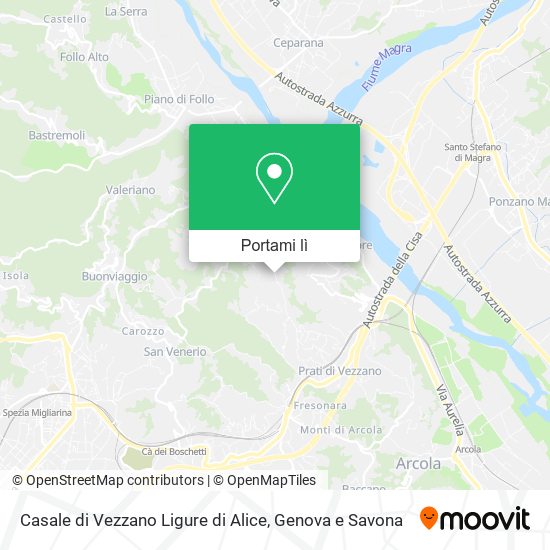 Mappa Casale di Vezzano Ligure di Alice