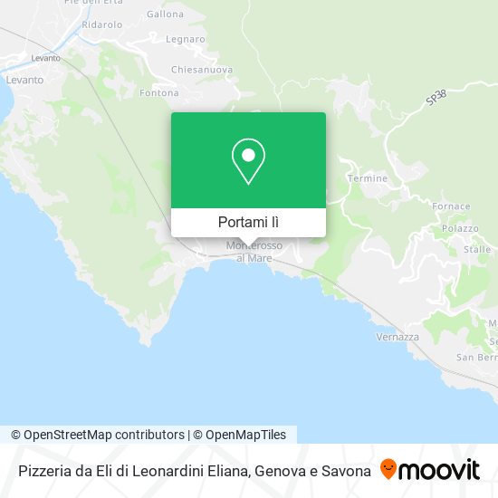 Mappa Pizzeria da Eli di Leonardini Eliana