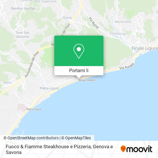 Mappa Fuoco & Fiamme Steakhouse e Pizzeria