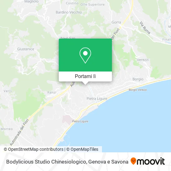 Mappa Bodylicious Studio Chinesiologico