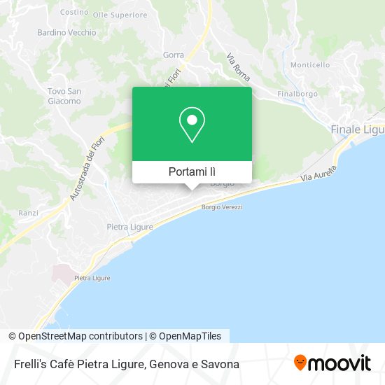 Mappa Frelli's Cafè Pietra Ligure