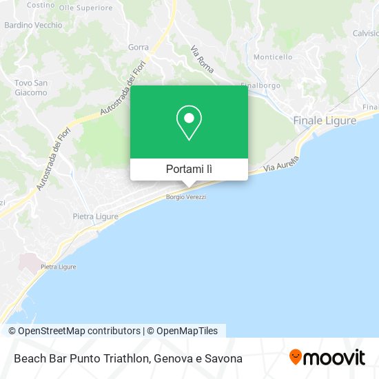 Mappa Beach Bar Punto Triathlon