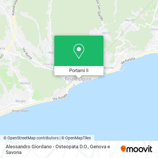 Mappa Alessandro Giordano - Osteopata D.O.