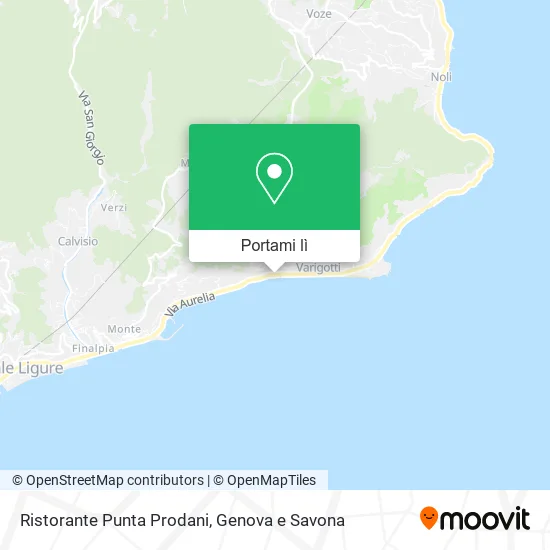 Mappa Ristorante Punta Prodani