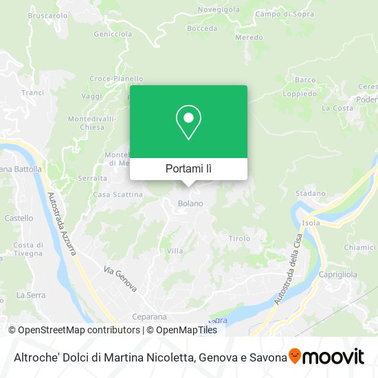 Mappa Altroche' Dolci di Martina Nicoletta