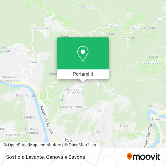 Mappa Sostio a Levante