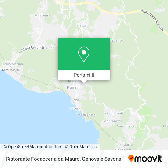 Mappa Ristorante Focacceria da Mauro