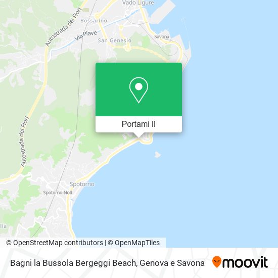 Mappa Bagni la Bussola Bergeggi Beach