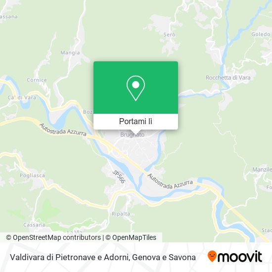 Mappa Valdivara di Pietronave e Adorni