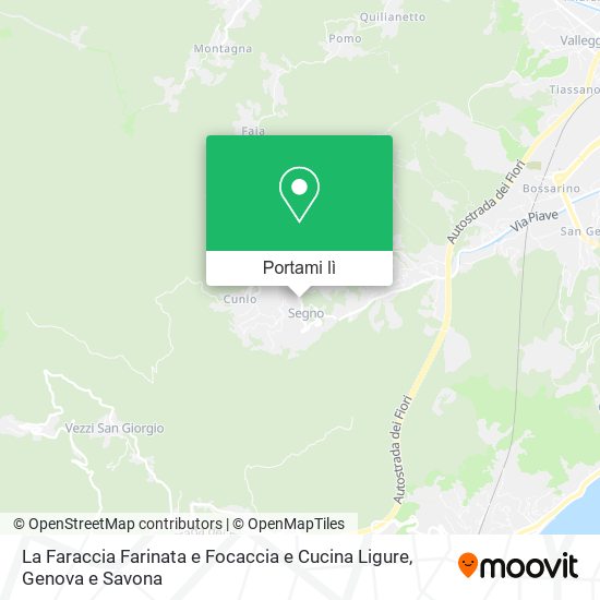 Mappa La Faraccia Farinata e Focaccia e Cucina Ligure