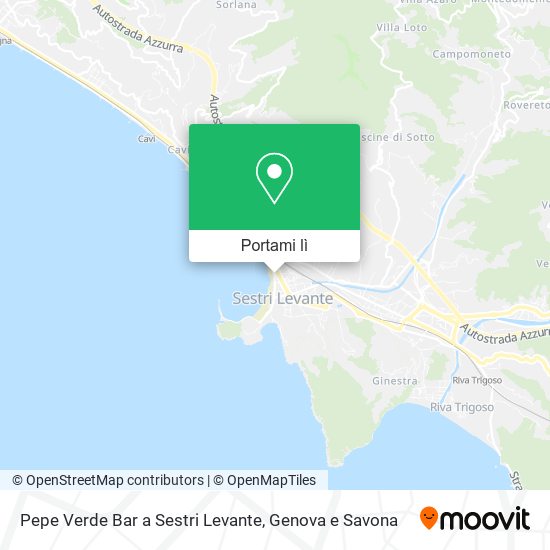 Mappa Pepe Verde Bar a Sestri Levante