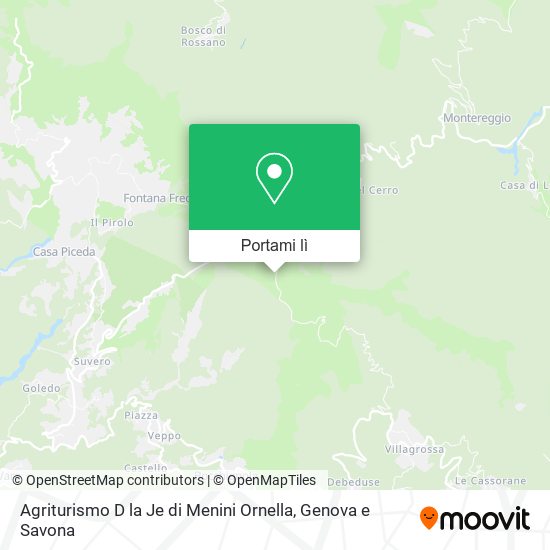 Mappa Agriturismo D la Je di Menini Ornella