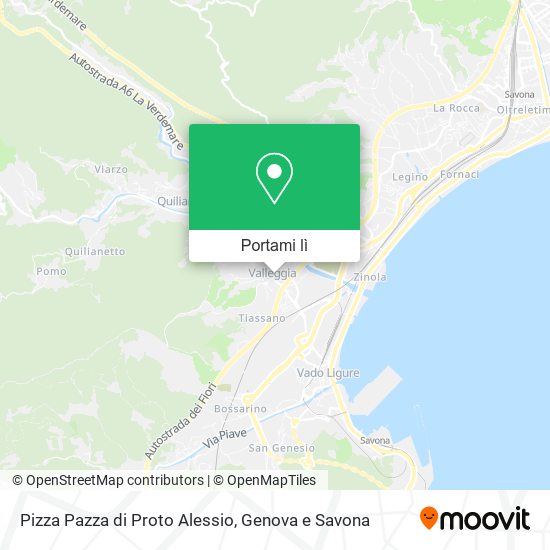 Mappa Pizza Pazza di Proto Alessio