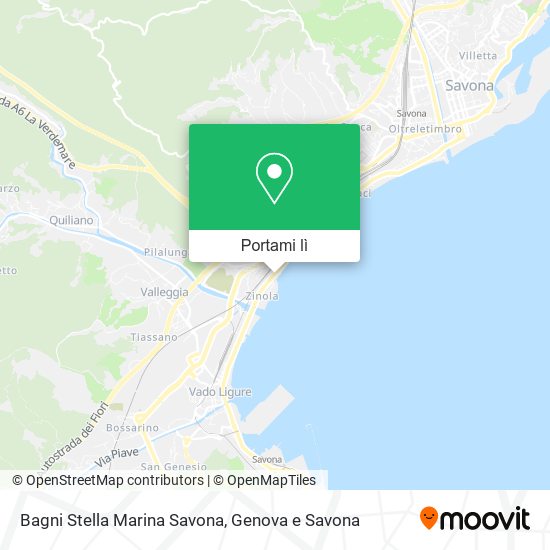 Mappa Bagni Stella Marina Savona