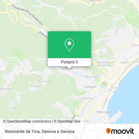 Mappa Ristorante da Tina