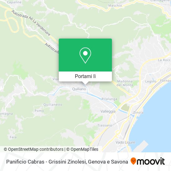 Mappa Panificio Cabras - Grissini Zinolesi