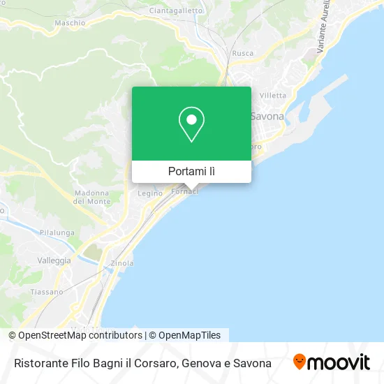Mappa Ristorante Filo Bagni il Corsaro